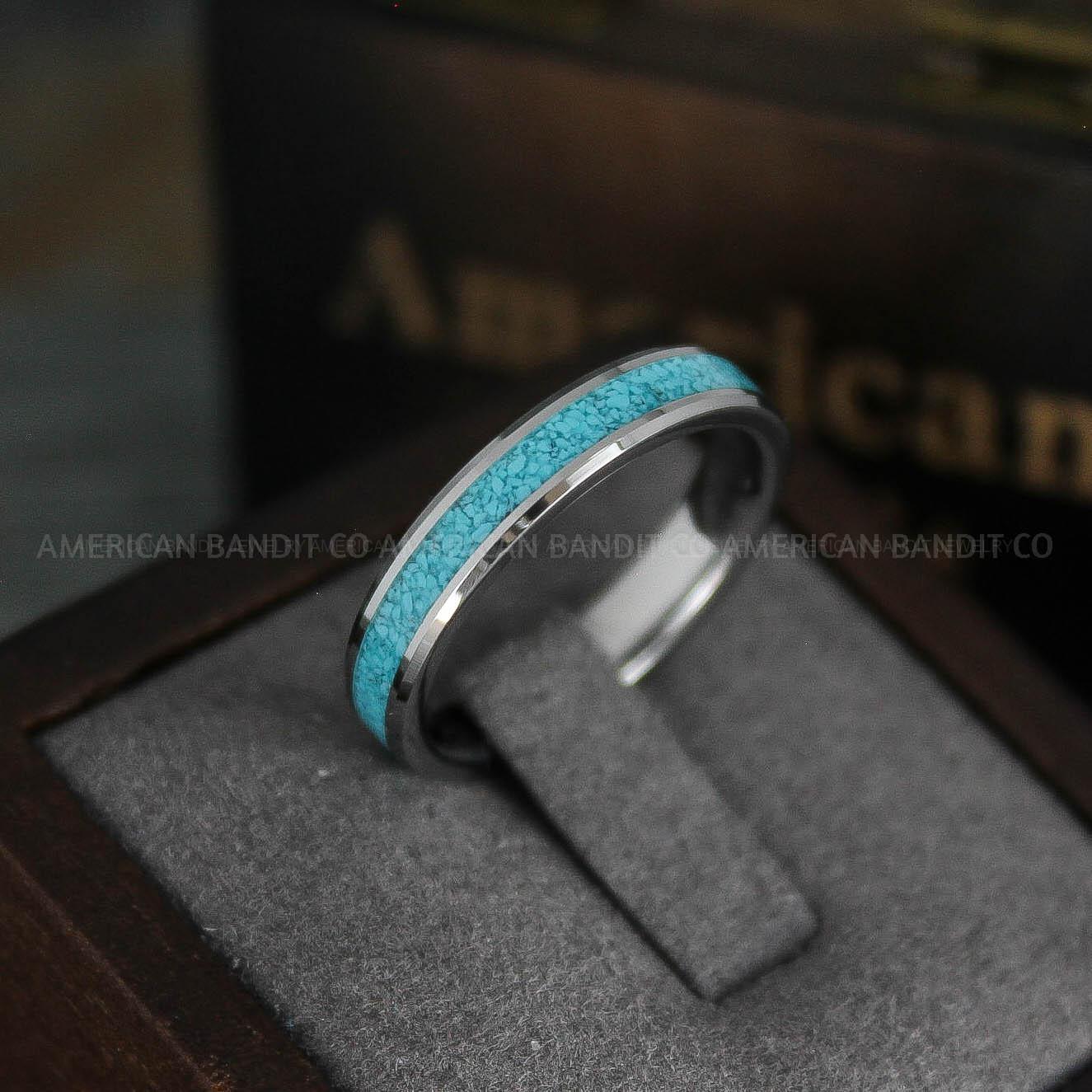 IMG_5445 Turquoise Ring, Turquoise Wedding Ring, Turquoise Wedding Band, Turquoise Jewelry, Silver Wedding Ring, Silver Wedding Band, Turquoise Ring - Image 1