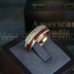 Meteorite Rings, Meteorite Wedding Rings, Meteorite Wedding Bands, Meteorite Jewelry, Rose Gold Wedding Rings, Rose Gold Wedding Bands, Meteor Rings - Image 3