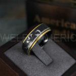 Flying Geese Rings, Geese Wedding Rings, Goose Hunting Ring, Hunting Jewelry, Black Wedding Band, Duck Hunting Goose Hunting Black Duck Band - Image 2