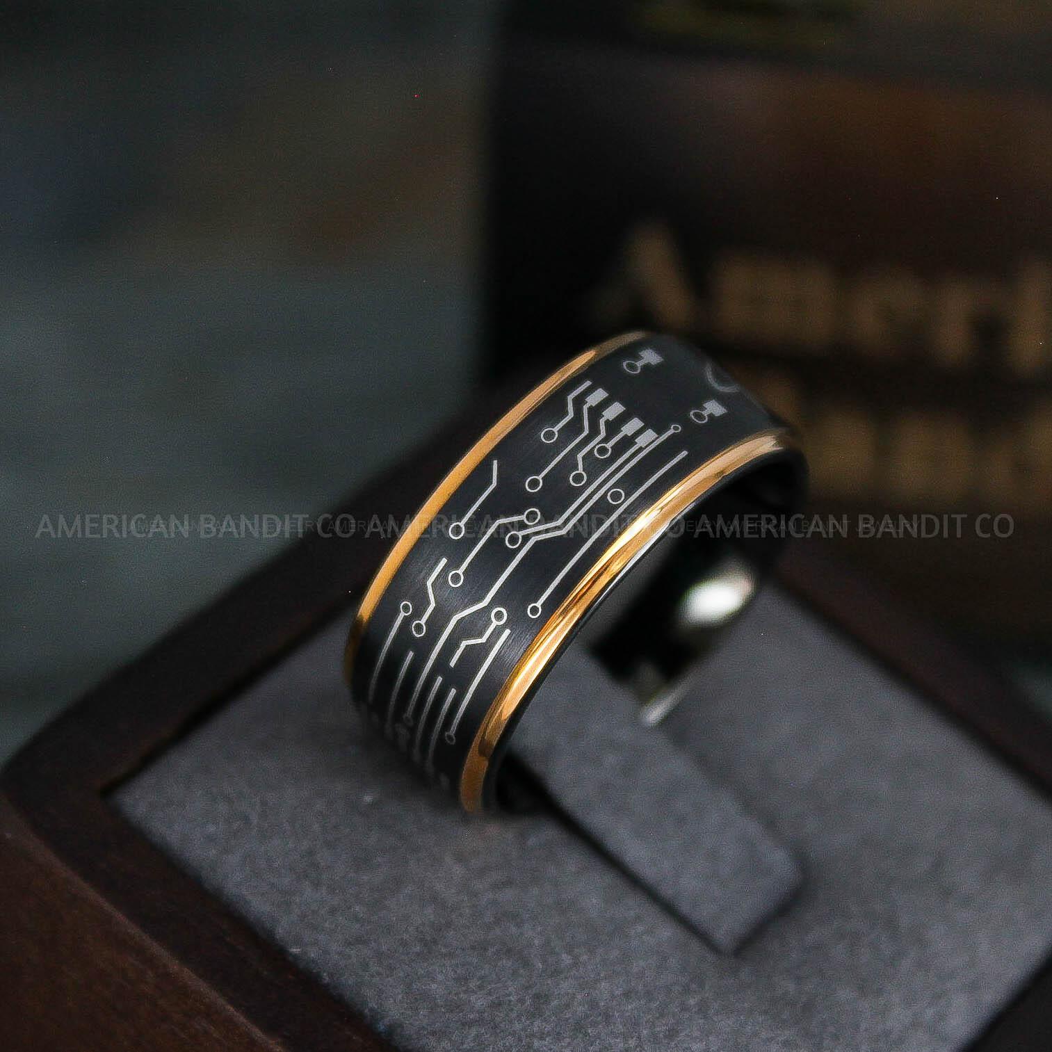 IMG_5462 Circuit Board Ring, Circuit Board Wedding Band, Gamer Ring, Gamer Wedding Band - Image 1