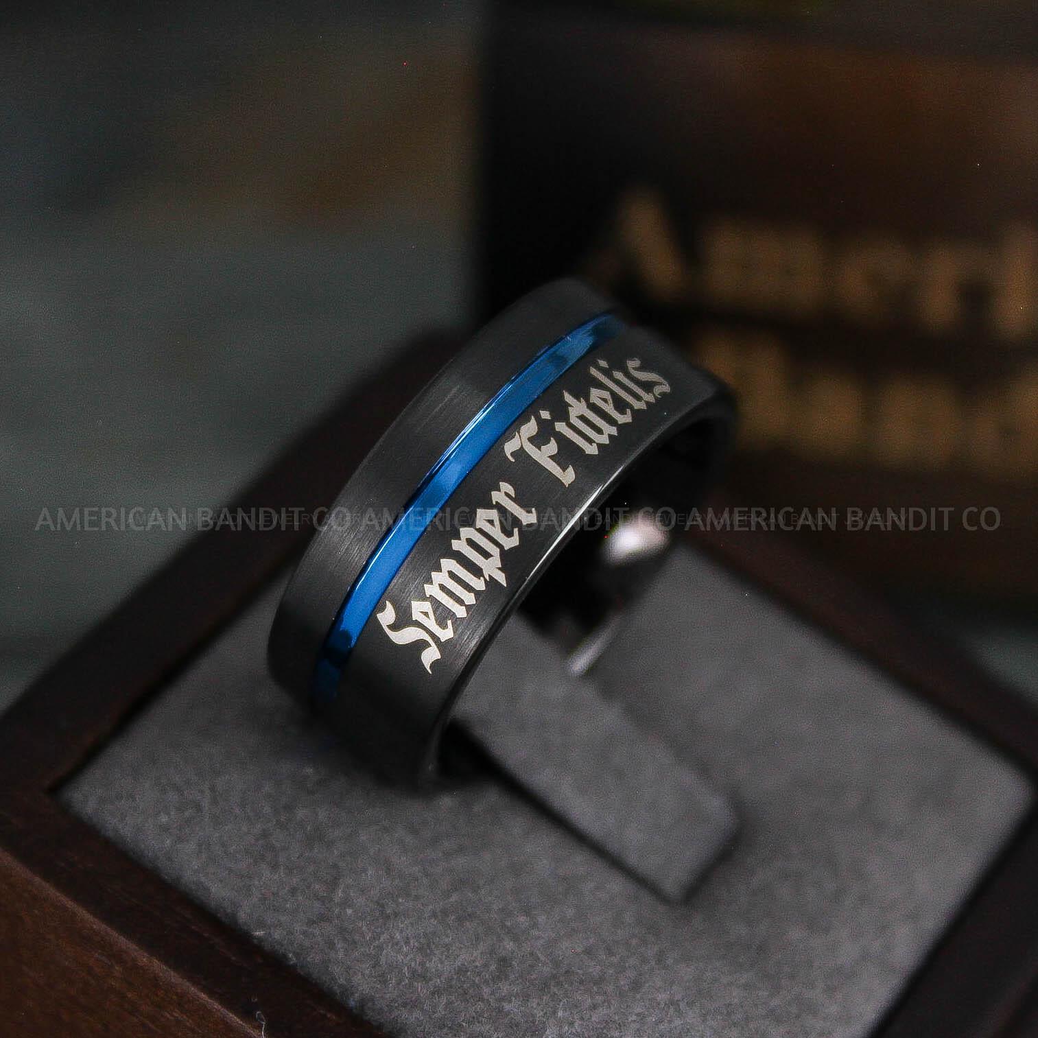 IMG_5466 Marines Ring, Semper Fidelis Ring, Marines Wedding Band, Camo Rings, Army Rings, Military Ring, Military Jewelry, Army Couple, Army Wife, Army Husband - Image 1