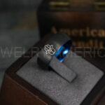 Hamsa Ring, Evil Eye Ring, Ancient Egyptian Symbol of Protection Royal Power and Good Health Design Ring, Hand of Fatima Jewelry, Black Tungsten Ring