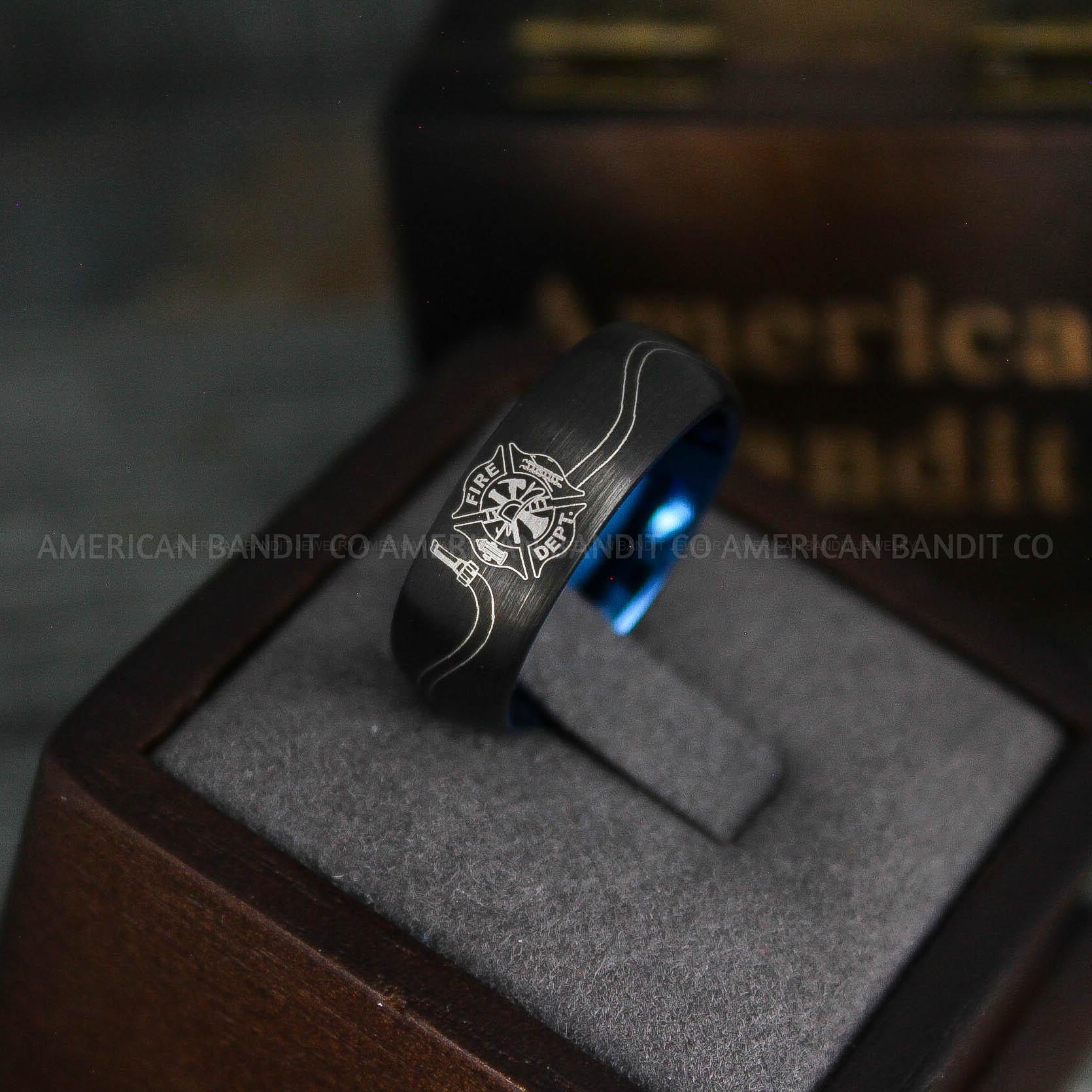 IMG_5499 Fire Department Ring, Fireman Wedding Band, Firefighter Ring, Firefighter Jewelry, Fireman Jewelry - Image 1