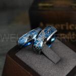 Zelda Rings, Zelda Wedding Rings, Couple Rings, Gamer Rings, Gamer Jewelry, Zelda Wedding Bands, Gamer Wedding Rings, Blue Wedding Rings
