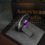 Baseball Rings, Baseball Wedding Rings, Baseball Wedding Bands, Black Baseball Rings, Black Wedding Bands, Black Baseball Wedding Bands, Baseball Jewelry - Image 4