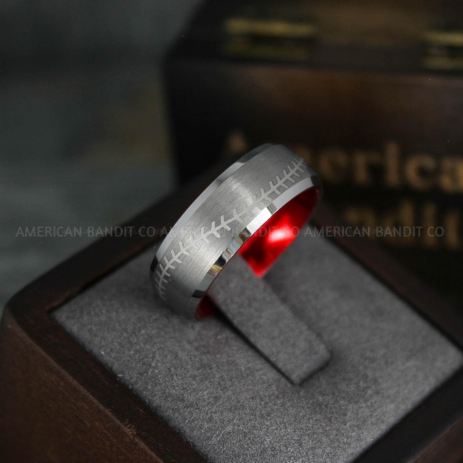 IMG_5535 Baseball Ring, Baseball Wedding Ring, Baseball Wedding Band, Silver Baseball Ring, Silver Wedding Band, Silver Baseball Wedding Band, Baseball Jewelry - Image 1