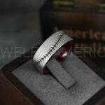 Baseball Ring, Baseball Wedding Ring, Baseball Wedding Band, Black Baseball Ring, Black Wedding Band, Black Baseball Wedding Band, Baseball Jewelry