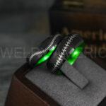 Baseball Ring, Baseball Wedding Ring, Baseball Wedding Band, Black Baseball Ring, Black Wedding Band, Black Baseball Wedding Band, Baseball Jewelry - Image 2