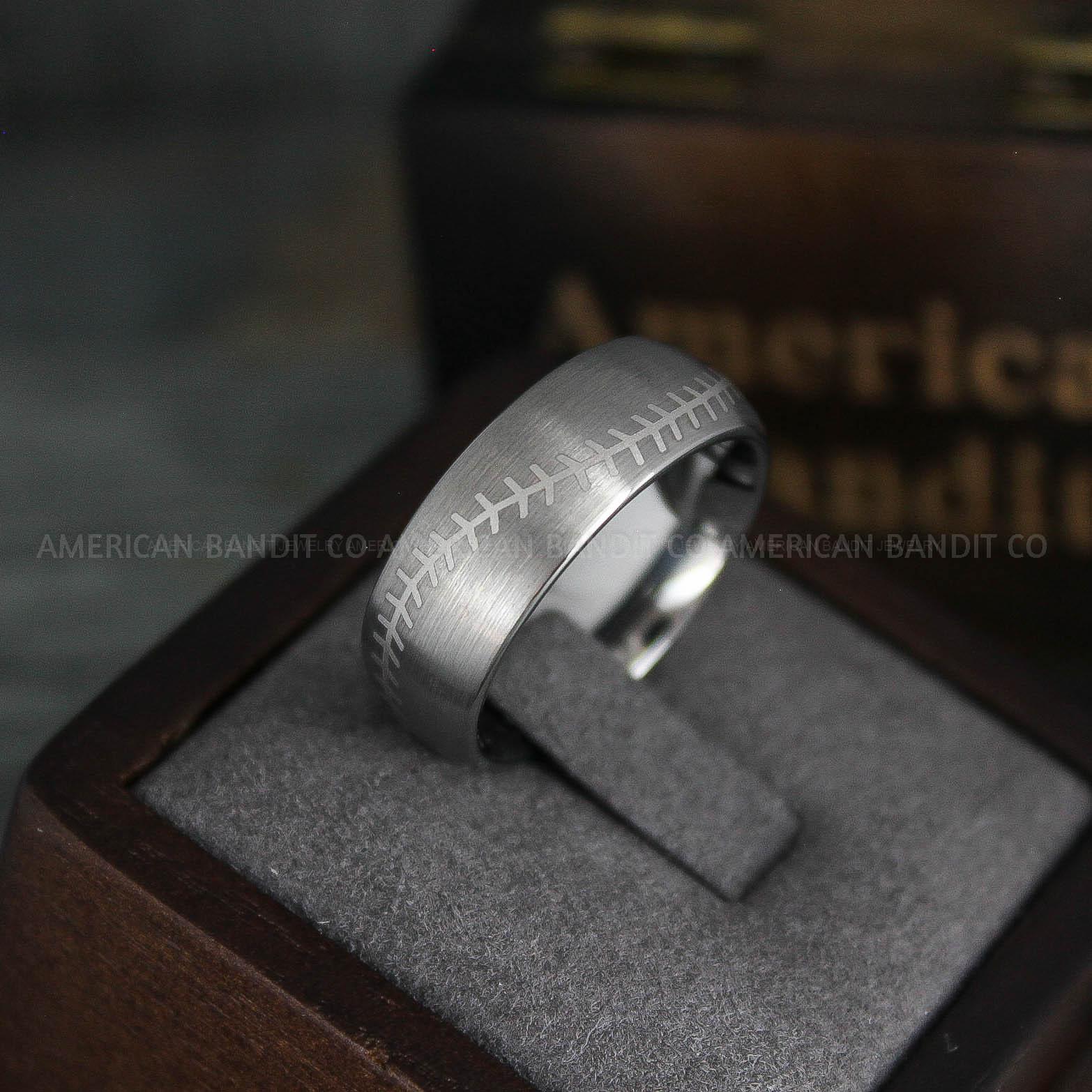 IMG_5540 Baseball Ring, Baseball Wedding Ring, Baseball Wedding Band, Silver Baseball Ring, Silver Wedding Band, Silver Baseball Wedding Band, Baseball Jewelry - Image 1