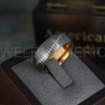 Baseball Rings, Baseball Wedding Rings, Baseball Wedding Bands, Gunmetal Baseball Rings, Gunmetal Wedding Bands, Gunmetal Baseball Wedding Bands, Baseball Jewelry - Image 4