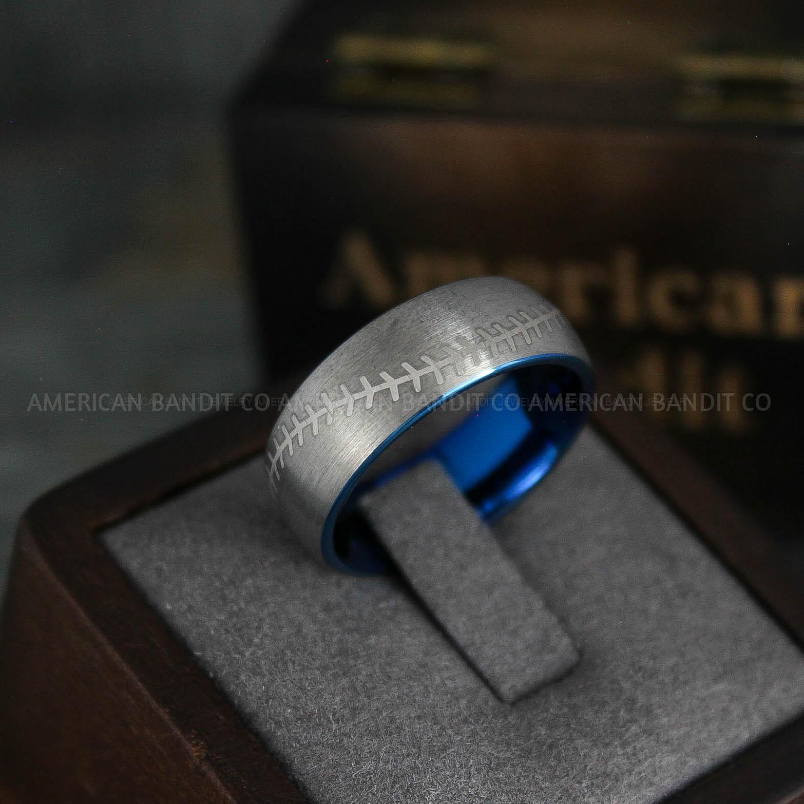 IMG_5548 Baseball Ring, Baseball Wedding Ring, Baseball Wedding Band, Silver Baseball Ring, Silver Wedding Band, Silver Baseball Wedding Band, Baseball Jewelry - Image 1