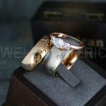 Baseball Rings, Baseball Wedding Rings, Baseball Wedding Bands, 14K Rose Gold Baseball Rings, Rose Gold Wedding Bands, Rose Gold Baseball Wedding Bands, Baseball Jewelry