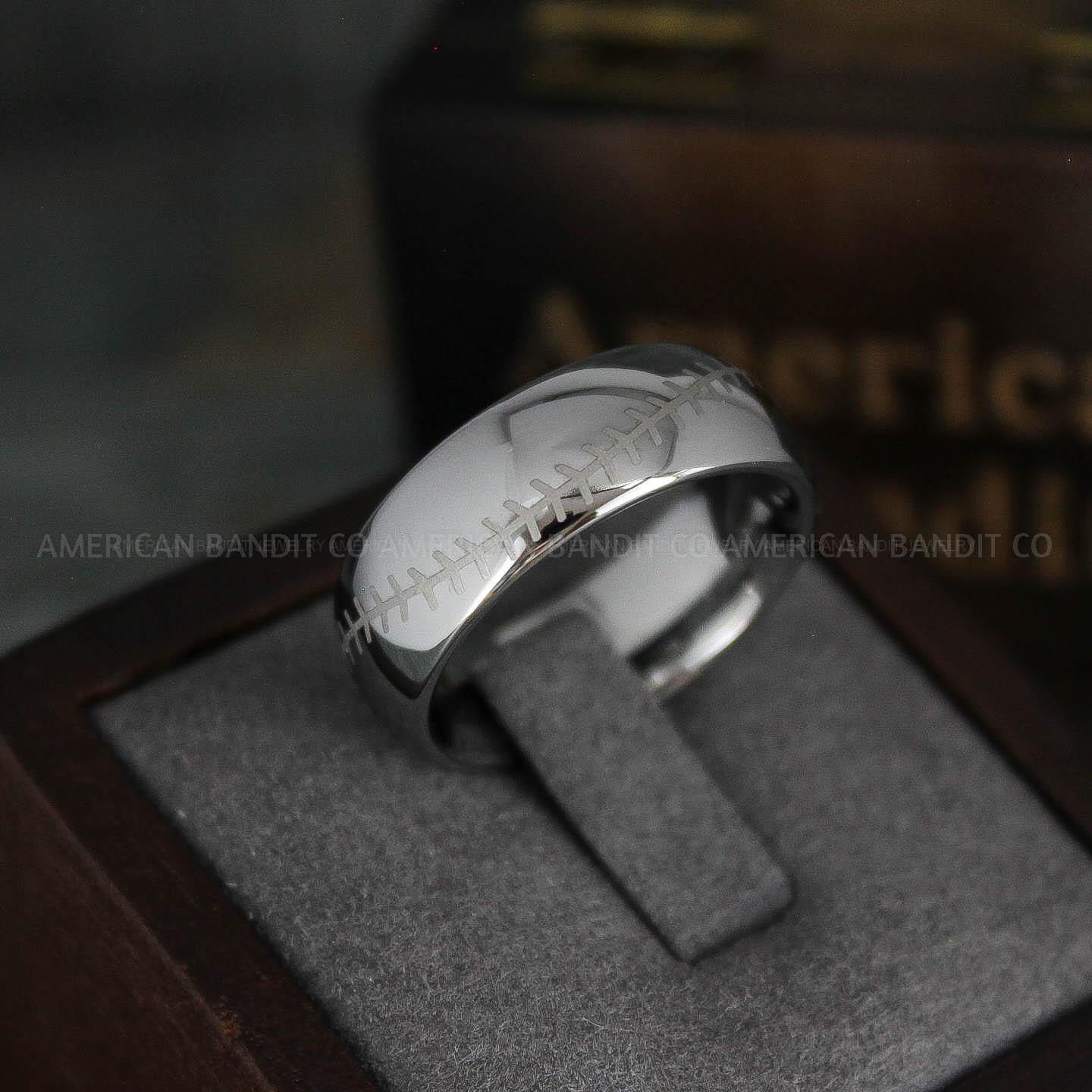 IMG_5557 Baseball Ring, Baseball Wedding Ring, Baseball Wedding Band, Silver Baseball Ring, Silver Wedding Band, Silver Baseball Wedding Band, Baseball Jewelry - Image 1