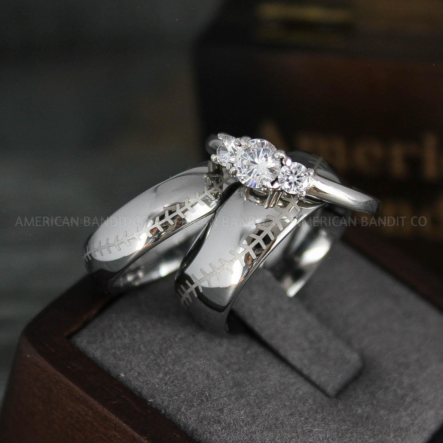 IMG_5559 Baseball Rings, Baseball Wedding Rings, Baseball Wedding Bands, Silver Baseball Rings, Silver Wedding Bands, Silver Baseball Wedding Bands, Baseball Jewelry - Image 1