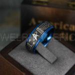 Star Trek Ring, Star Trek Wedding Band, Black Star Trek Wedding Ring, Star Trek Wedding Ring, Star Trek Jewelry