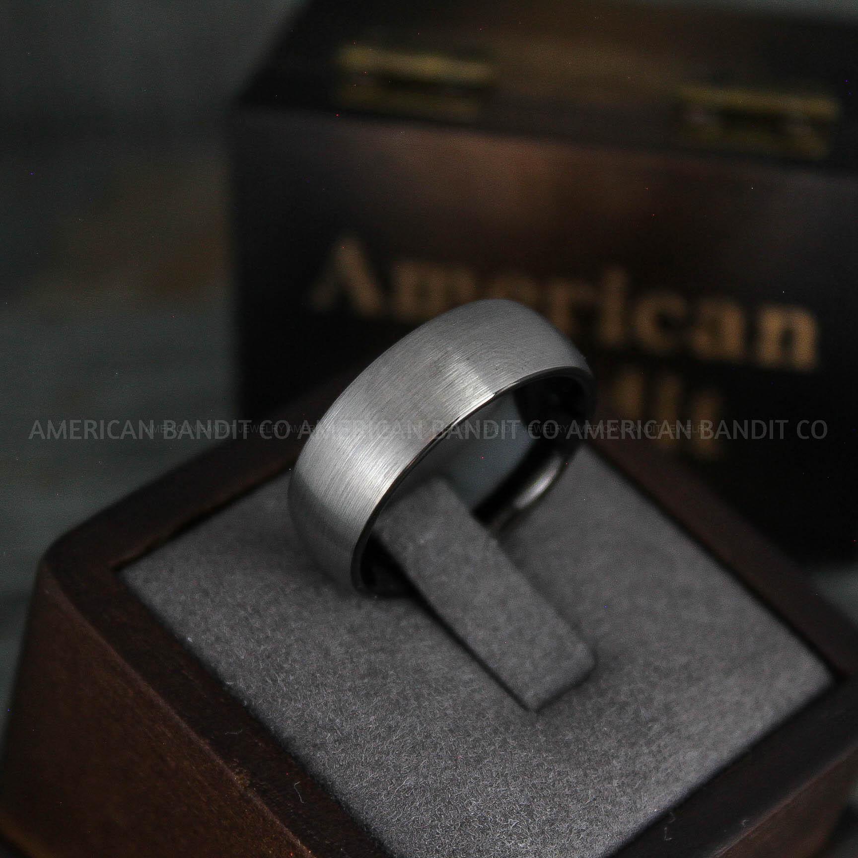 IMG_5598 Silver Wedding Band, Silver Wedding Ring, Silver Tungsten Ring, Silver Tungsten Wedding Band - Image 1
