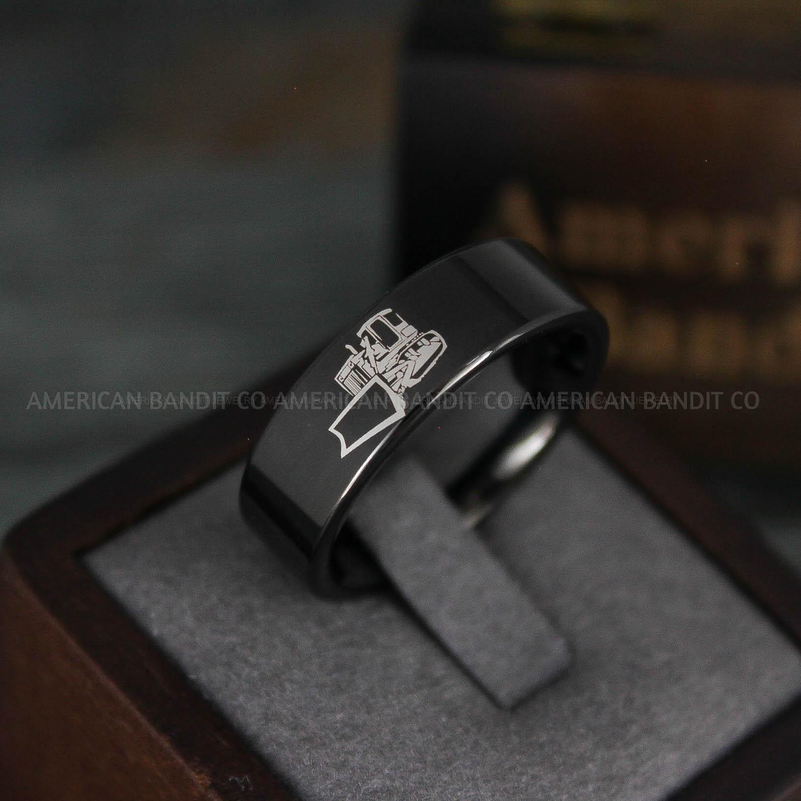 IMG_5639 Truck Driver Ring, Trucker Ring, Truck Life Ring, Trucker Life Ring, Trucker Jewelry, Truck Driver Wedding Band - Image 1