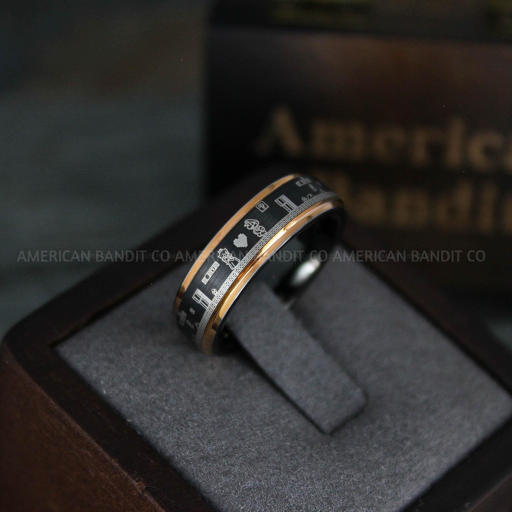 IMG_5646 Mario Ring, Mario Brothers Wedding Ring, Gamer Ring, Gamer Jewelry, Mario Wedding Band, Gamer Wedding Ring - Image 1