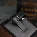 Nautical Ring, Anchor Ring, Black Anchor Rings, Black Wedding Rings, Black Nautical Rings, Black Wedding Bands, Black Anchor Tungsten Rings - Image 3