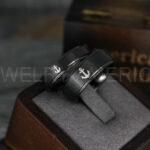 Nautical Ring, Anchor Ring, Black Anchor Rings, Black Wedding Rings, Black Nautical Rings, Black Wedding Bands, Black Anchor Tungsten Rings - Image 3