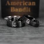 Nautical Ring, Anchor Ring, Black Anchor Rings, Black Wedding Rings, Black Nautical Rings, Black Wedding Bands, Black Anchor Tungsten Rings