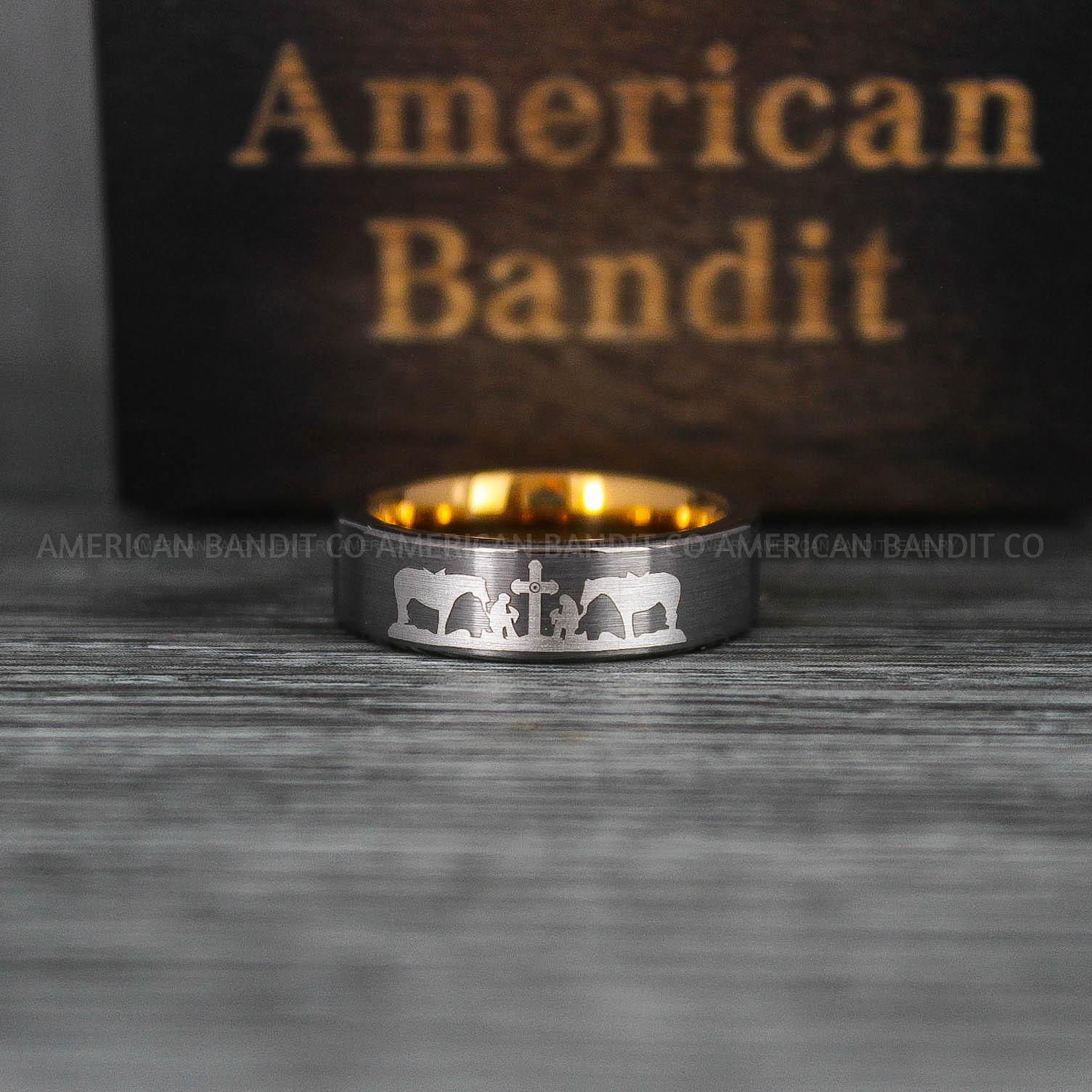 IMG_5673 Cowboys Rings, Cowboys Wedding Rings, Cowboys Wedding Bands, Praying Cowboys Rings, Cowgirl Jewelry, Cowboy Jewelry, Cowgirl Wedding Bands - Image 1