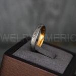 Damascus Steel Ring, Damascus Steel Wedding Ring, Damascus Steel Wedding Band, Gunmetal Wedding Ring, Gunmetal Damascus Steel Wedding Ring - Image 2