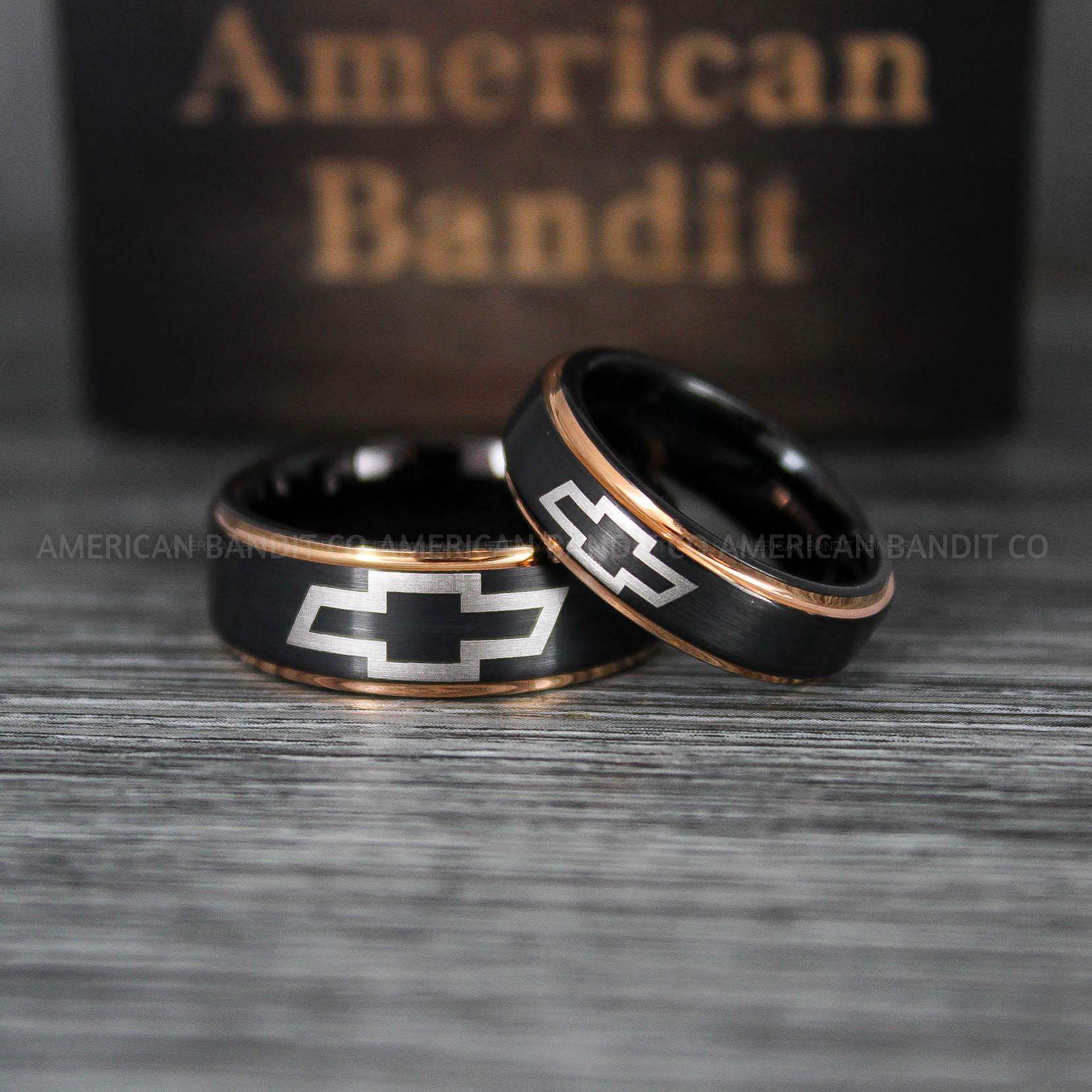 IMG_5695 Chevrolet Rings, Chevy Rings, Bowtie Rings, Chevy Bowtie Rings, Chevy Wedding Rings, Chevy Wedding Bands, Chevrolet Wedding Rings, Chevrolet Wedding Bands - Image 1