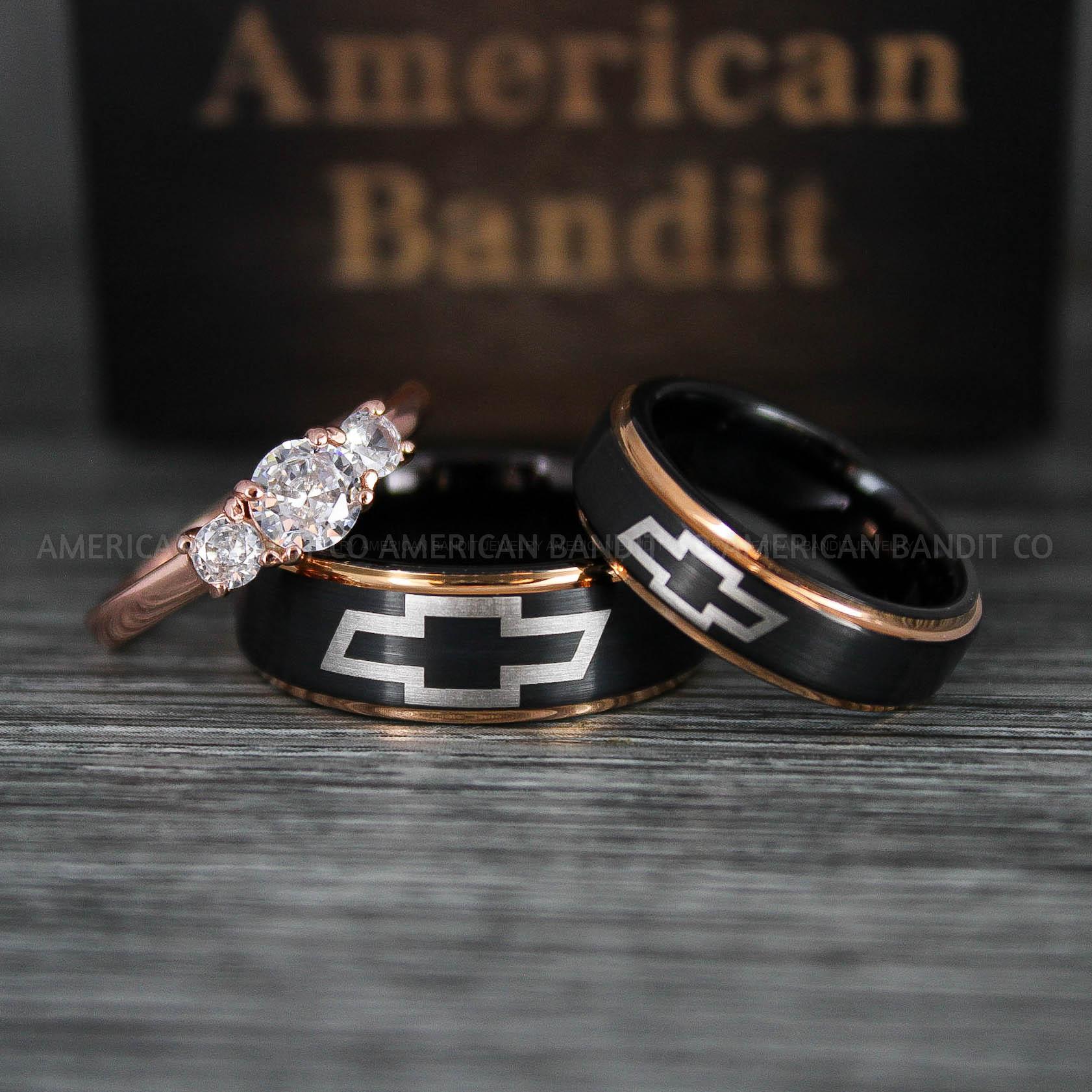 IMG_5699 Chevrolet Rings, Chevy Rings, Bowtie Rings, Chevy Bowtie Rings, Chevy Wedding Rings, Chevy Wedding Bands, Chevrolet Wedding Rings, Chevrolet Wedding Bands - Image 1