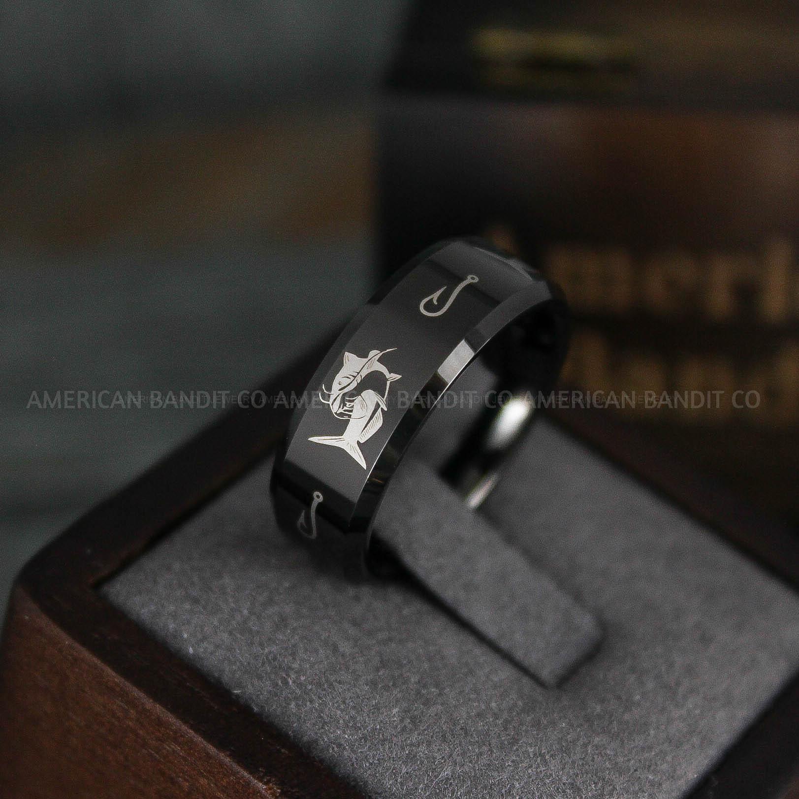 IMG_5709 Catfish Ring, Catfish Jewelry, Fishing Ring, Fisherman Ring, Catfish Wedding Ring, Hunting Ring, Fish Hooks Ring - Image 1