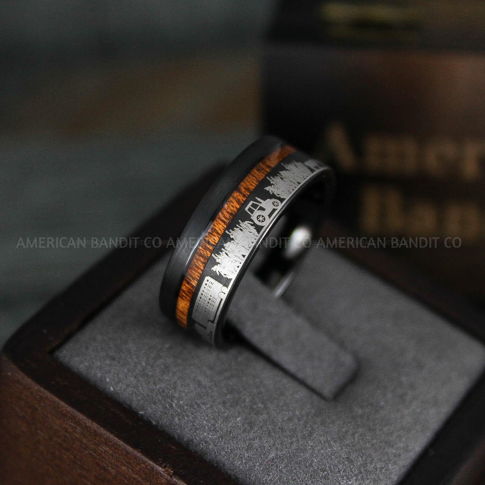 IMG_5712 Farm Ring, Tractor Ring, Rancher Ring, Cattle Rancher Ring, Cattle Ring, Cowboys Rings, Farmer Ring, Cowboys Wedding Band - Image 1