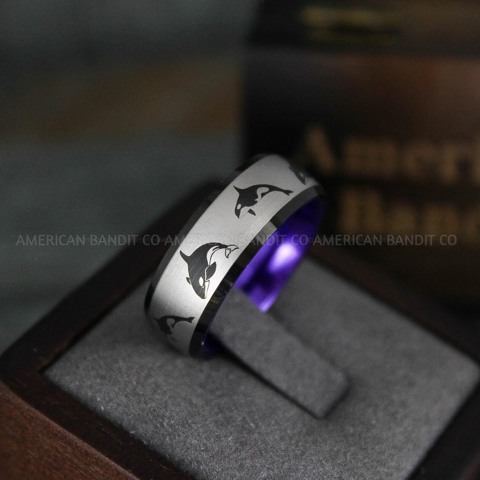 IMG_5721 Orca Ring, Killer Whale Ring, Orca Jewelry, Whale Jewelry, Ocean Ring, Ocean Wedding Band, Orca Wedding Band - Image 1