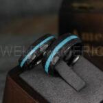 Turquoise Rings, Turquoise Wedding Rings, Turquoise Wedding Bands, Turquoise Jewelry, Black Wedding Rings, Black Wedding Bands, Turquoise Rings