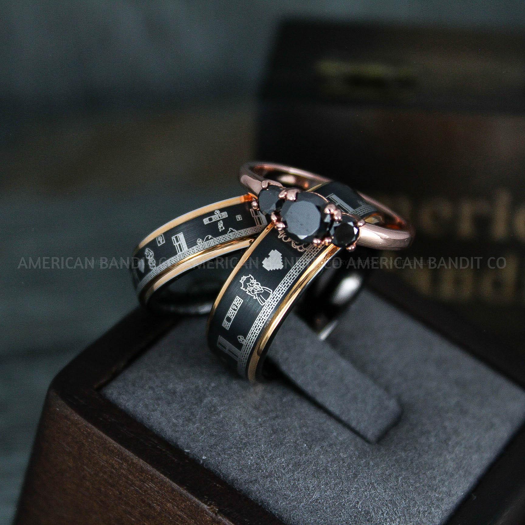 IMG_5752 Mario Rings, Mario Brothers Wedding Rings, Gamer Rings, Gamer Jewelry, Mario Wedding Bands, Gamer Wedding Rings - Image 1