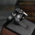 Sun and Moon Rings, Sun and Moon Wedding Rings, Sun and Moon Wedding Bands, Sun and Moon Jewelry, Couple Rings, Matching Couple Rings