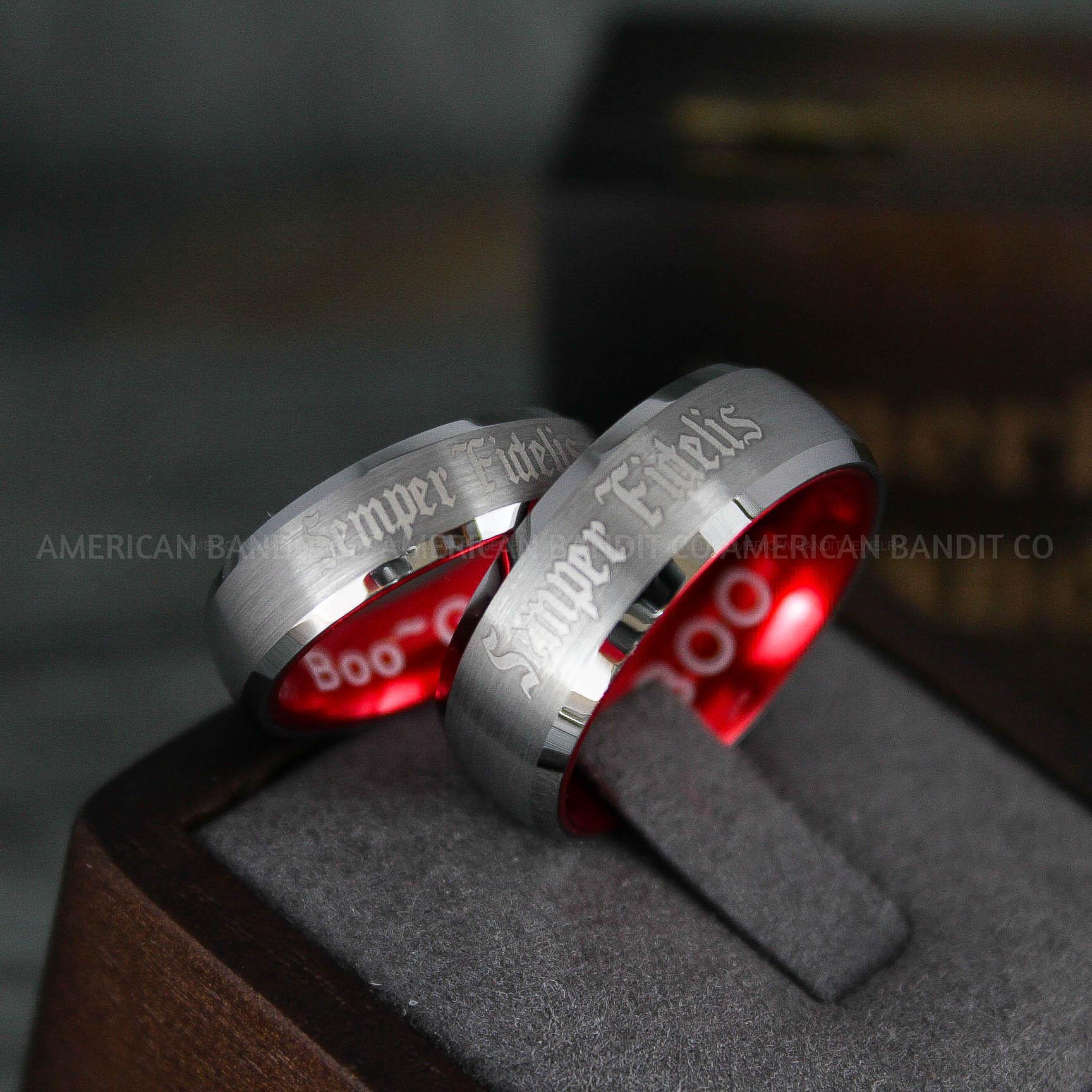 IMG_5770 Marines Ring, Semper Fidelis Ring, Marines Wedding Band, Camo Rings, Army Rings, Military Ring, Military Jewelry, Army Couple, Army Wife, Army Husband - Image 1