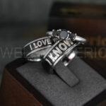 I Love You I Know Rings, Aurebesh Rings, Black Wedding Bands, Aurebesh Wedding Bands, Aurebesh Wedding Rings, Aurebesh Jewelry