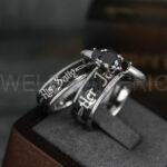 Jack and Sally Rings, Jack and Sally Wedding Bands, Couple Rings, Jack and Sally Wedding Rings