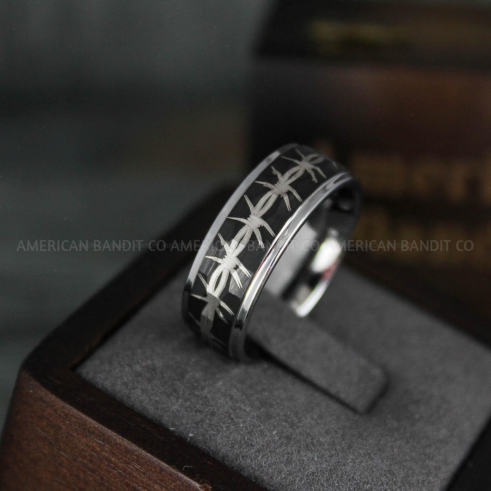IMG_5804 Barb Wire Ring, Barbed Wire Ring, Barb Wire Wedding Ring, Couple Rings, Biker Rings - Image 1