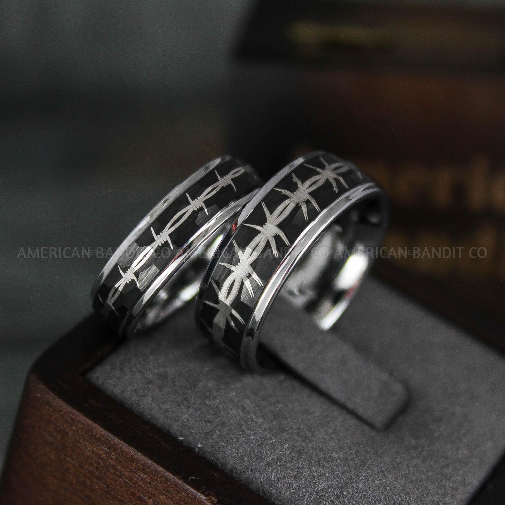 IMG_5806 Barb Wire Ring, Barbed Wire Ring, Barb Wire Wedding Ring, Couple Rings, Biker Rings - Image 1