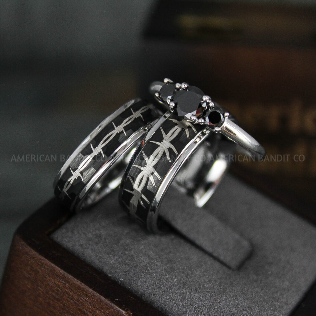 Barb Wire Ring, Barbed Wire Ring, Barb Wire Wedding Ring, Couple Rings ...