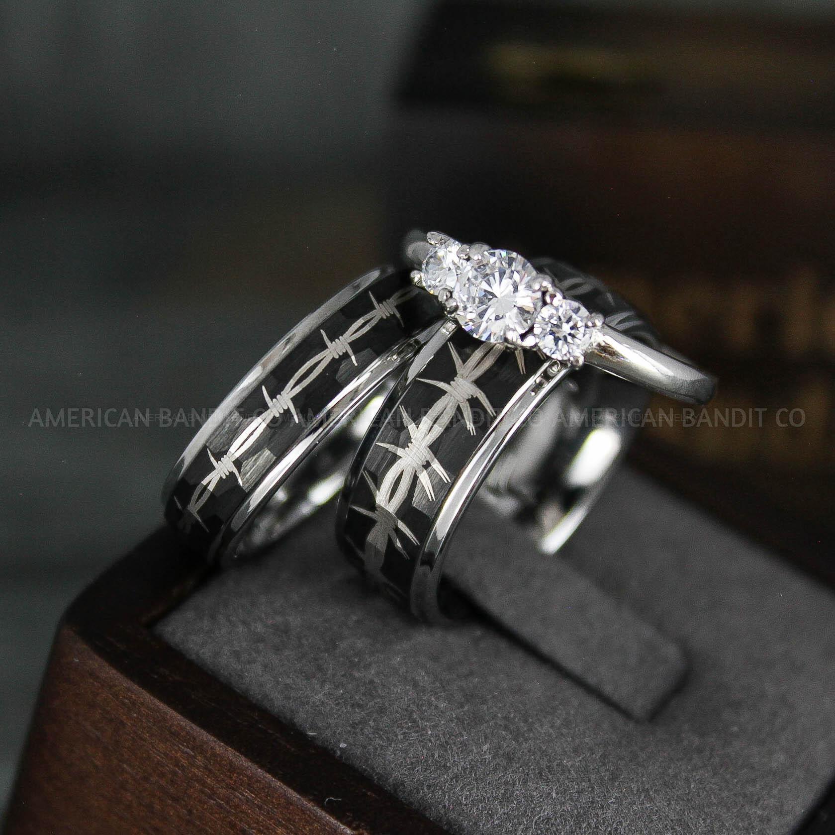 IMG_5809 Barb Wire Ring, Barbed Wire Ring, Barb Wire Wedding Ring, Couple Rings, Biker Rings - Image 1