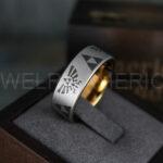 Zelda Rings, Zelda Wedding Rings, Gamer Rings, Gamer Jewelry, Zelda Wedding Bands, Gamer Wedding Rings, Gunmetal Wedding Rings - Image 3