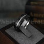 Black Wedding Bands, Black Wedding Rings, Couple Rings, Matching Wedding Rings, Couple Jewelry - Image 3