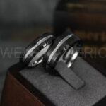 Black Wedding Bands, Black Wedding Rings, Couple Rings, Matching Wedding Rings, Couple Jewelry - Image 2