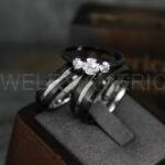 Black Wedding Bands, Black Wedding Rings, Couple Rings, Matching Wedding Rings, Couple Jewelry