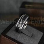 Baseball Rings, Baseball Wedding Rings, Baseball Wedding Bands, Black Baseball Rings, Black Wedding Bands, Black Baseball Wedding Bands, Baseball Jewelry - Image 3