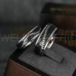Baseball Rings, Baseball Wedding Rings, Baseball Wedding Bands, Black Baseball Rings, Black Wedding Bands, Black Baseball Wedding Bands, Baseball Jewelry - Image 2