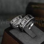 Player 1 Player 2 Rings, Gamer Rings, Couple Rings, Gamer Couple Wedding Bands, Gamer Wedding Rings - Image 2