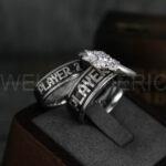 Player 1 Player 2 Rings, Gamer Rings, Couple Rings, Gamer Couple Wedding Bands, Gamer Wedding Rings